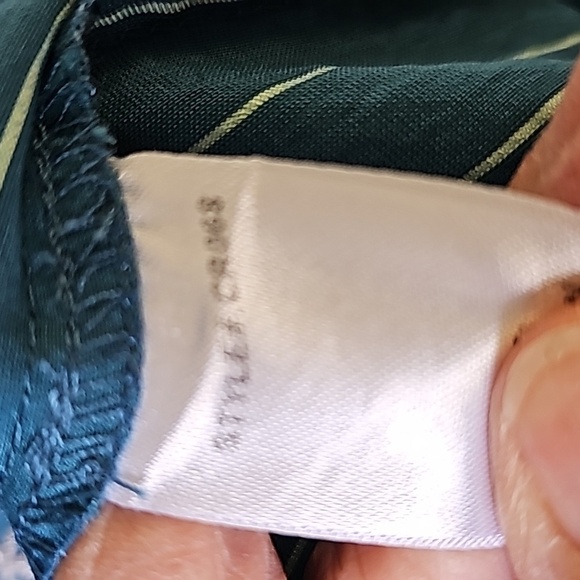 Layerz clothing top.blue with gray stripes beautiful silver enbroidery. Size sm - Picture 8 of 10